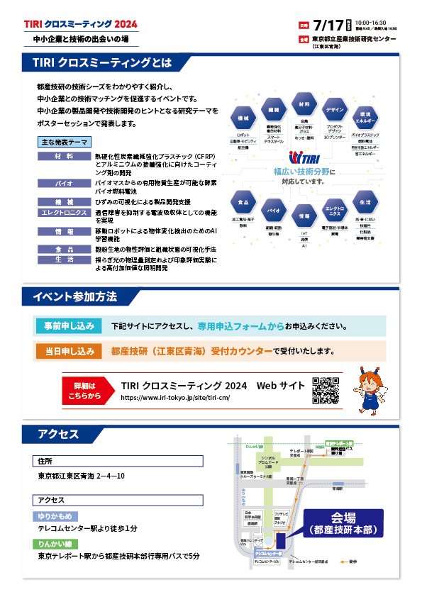 クロスミーティング2024チラシウラ面画像